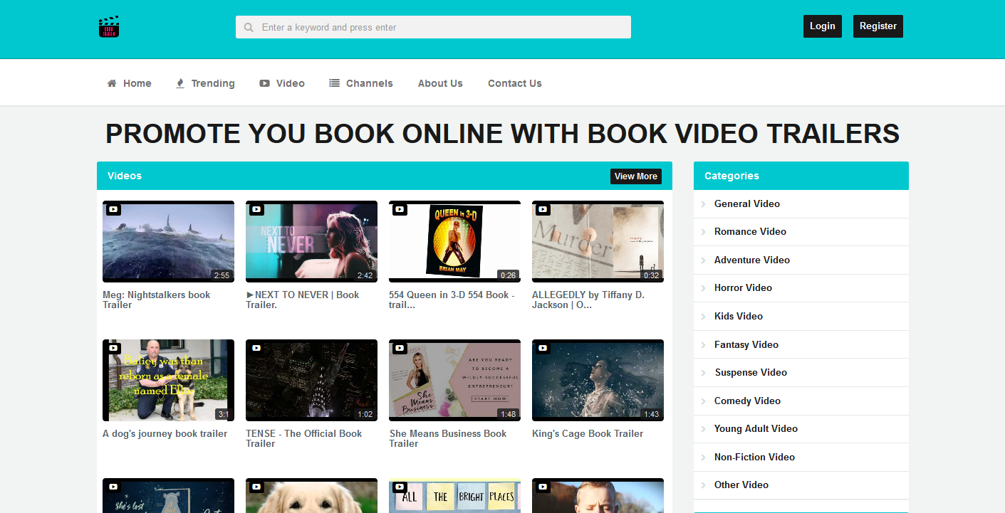 Book Promotion Website 