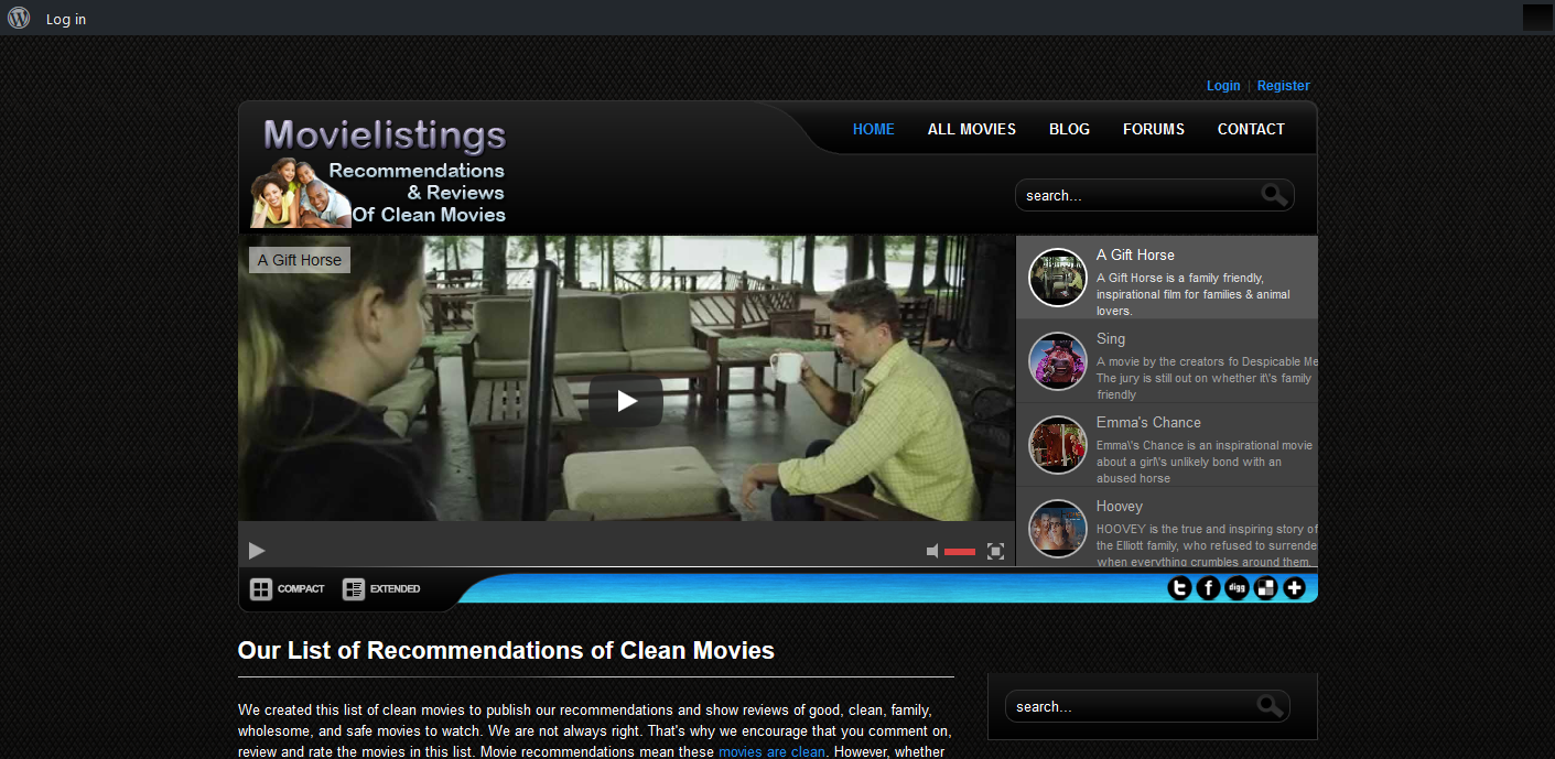 Movie Listings Website